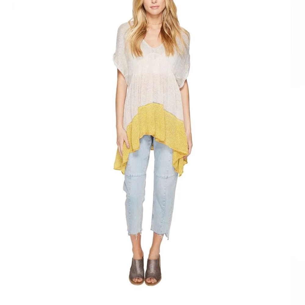 Free People Storm Clouds Tunic Medium knitted coverall summer wear size large